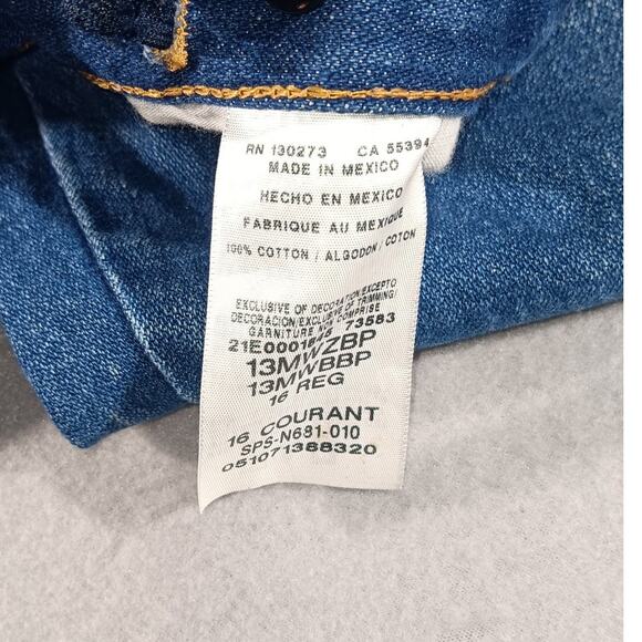 Wrangler Cowboy Cut Original Fit Jeans 13MWZBP Men’s Blue Denim Made in Mexico - Picture 5 of 7